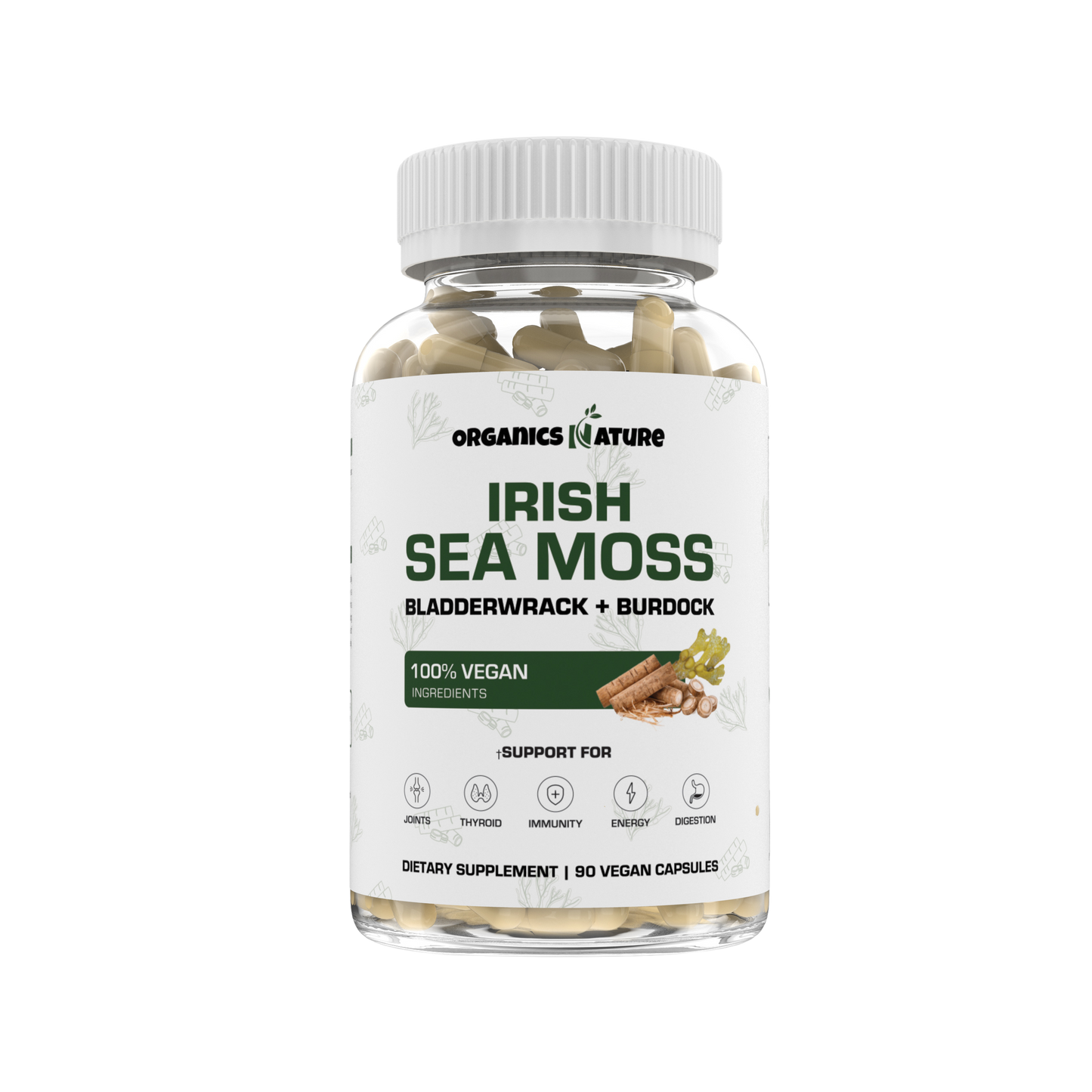 Irish Sea Moss With Bladder Wrack & Burdock Root